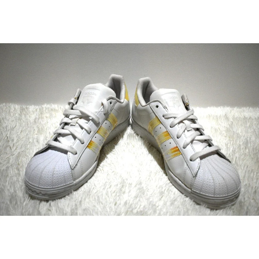Adidas Superstar Iridescent Leather Shell Toe Sneakers Women's Size 8.5 UK 6